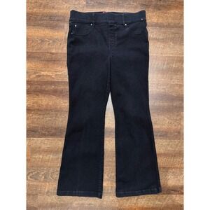 SPANX Black Flare Jeans Pants Size 1X Stretch Plus Size High Rise